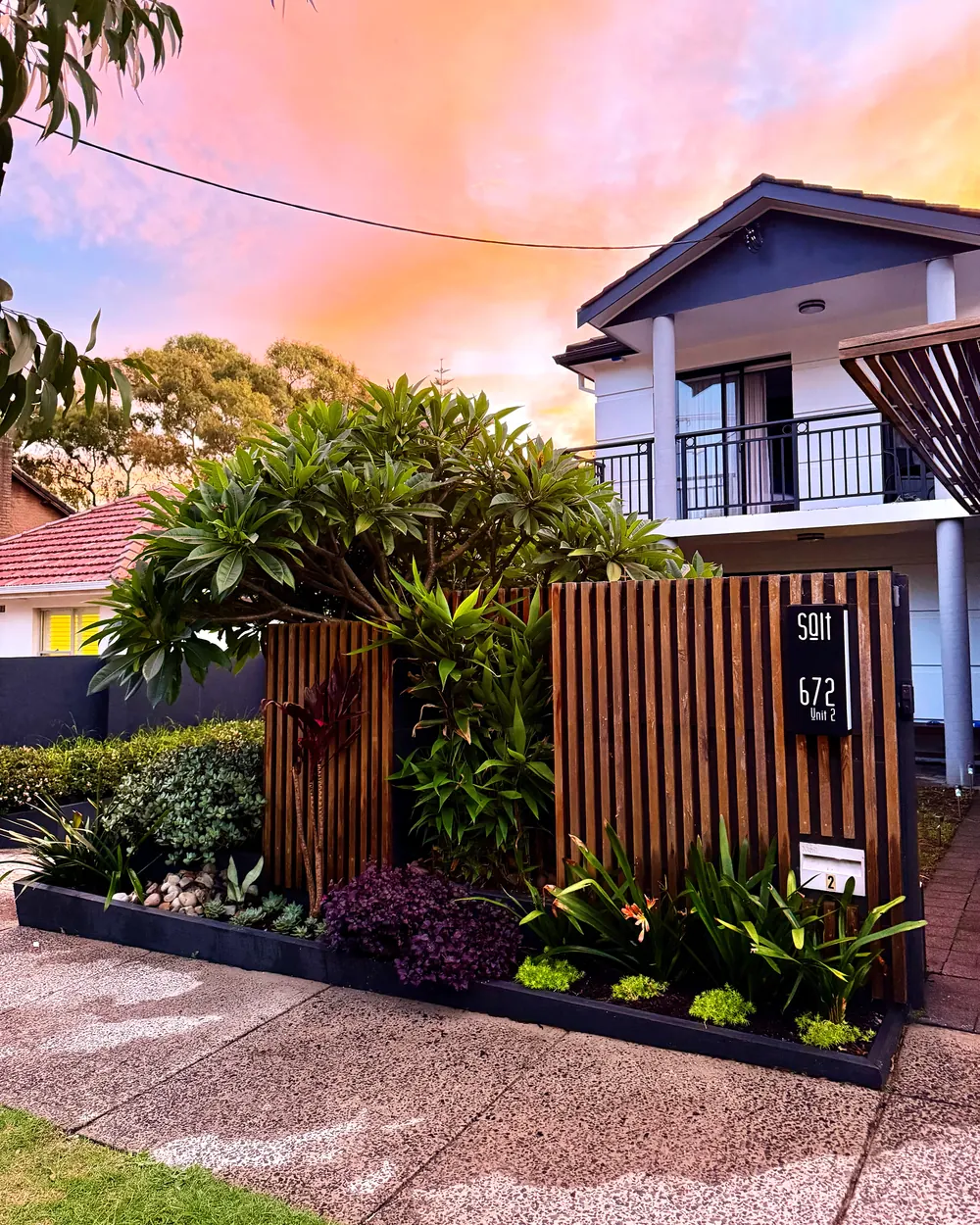 Front fence planting after Garden Art