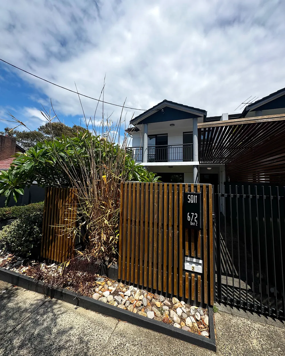 Front fence planting before