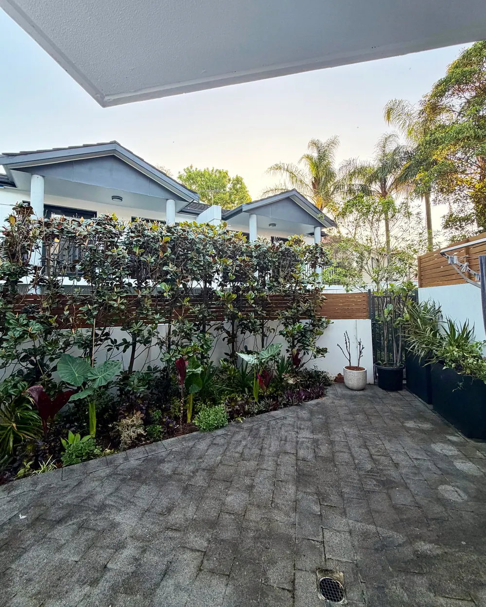 Paved courtyard after Garden Art